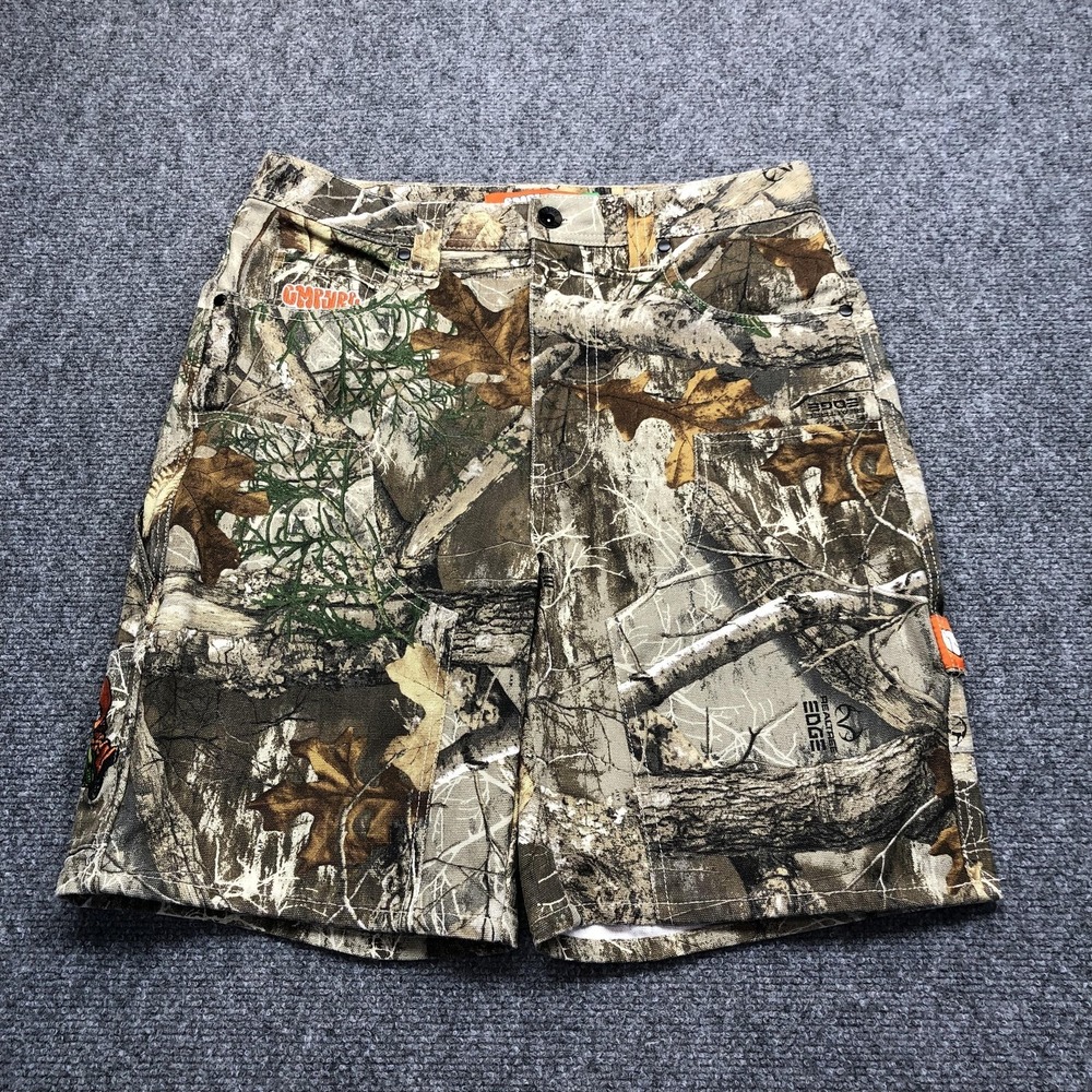 EMPYRE Cargo Shorts  28 Double Knee Camo Canvas 8 Inseam Outdoor Pockets